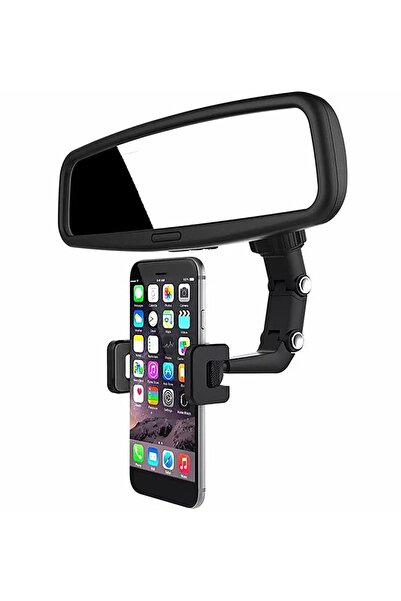 Aptel Suport auto pentru telefon, montare pe oglinda, cap rotativ 360°, plast...