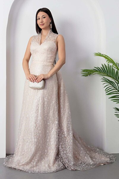 PULLIMM V-подібний виріз, сукня з тюлю 5080