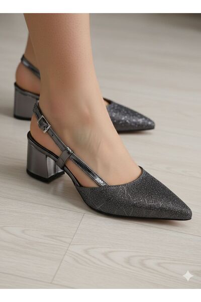 DB Women's Pointed Toe Adjustable Strap Comfortable Heeled Shoes