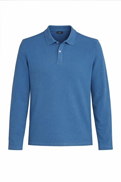 Tudors Men's standard fit relaxed cut cotton soft textured plain pique long s...