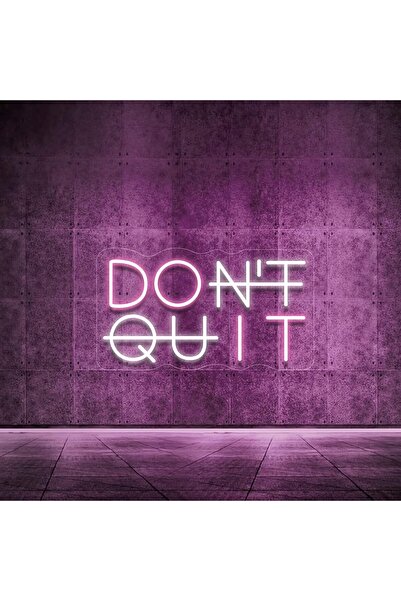 Slasa لا تستسلم – افعلها! لوحة نيون LED مقاس 22×40 سم، أكريليك بنفسجي وأبيض