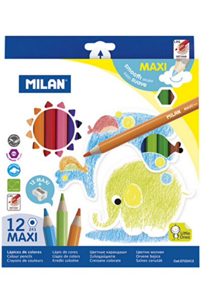 Milan 12-цветни макси шестоъгълни цветни моливи