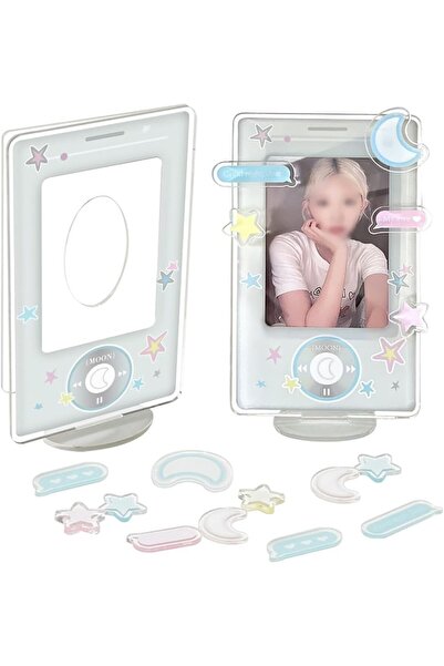 Arabest 2 pieces of photo card holder with decorative accessories, for deskto...