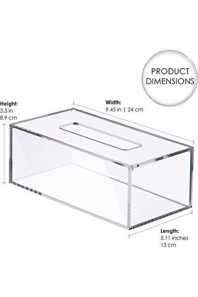 Primo Plus Clear acrylic tissue box