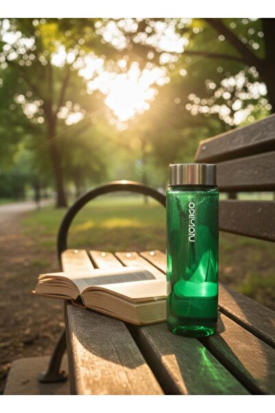 Nohiko 550 ml Glass Water Bottle – Premium Lid Glass Flask |   Leak-Proof & B...