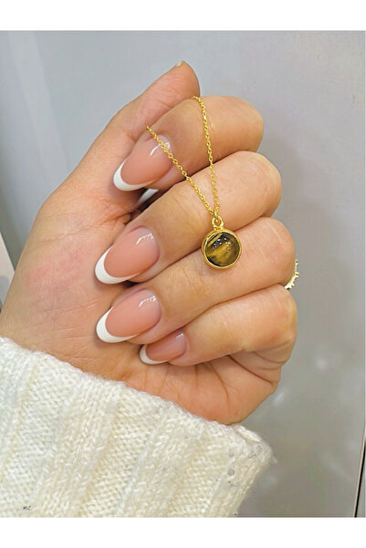 HYPNOSE SİLVER Kaplangözü Taşlı Gümüş Kolye Elişi