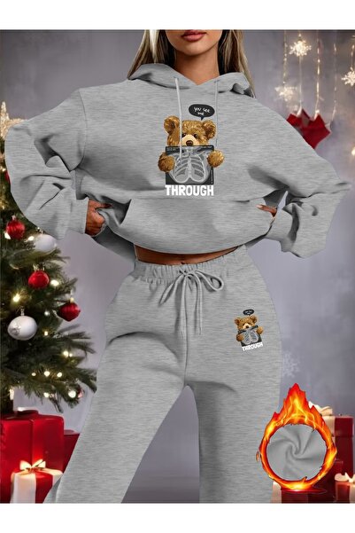 ship master Unisex Hooded Tracksuit Set 100% Cotton Alphabet Printed Hoodie a...