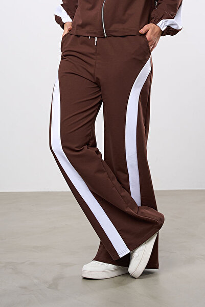 HANIQA White Line Detailed Sweatpants