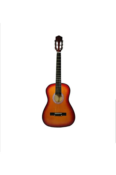 OEM Classical wooden guitar 4-4 black red blue brown - Brown