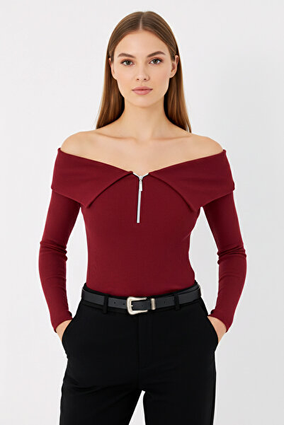 Sienza Madonna Collar Half Zip Camisole Women's Blouse