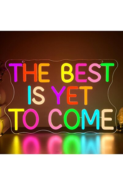 Slasa The Best Is Yet To Come LED Neon Sign 23x35 cm Multicolor Acrylic Decor