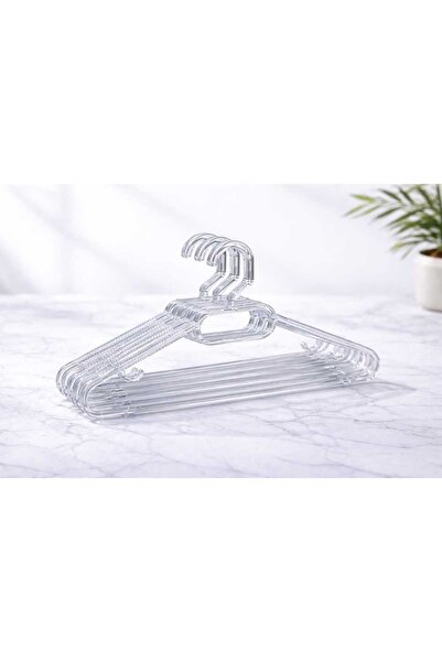 widea 6 Adet Şeffaf Plastik Elbise Askısı – Dayanıklı, Kalın Gövdeli, Kaymaz ...