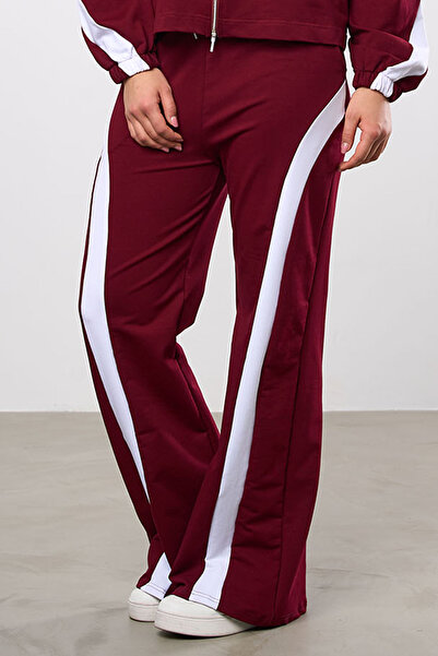 HANIQA White Line Detailed Sweatpants