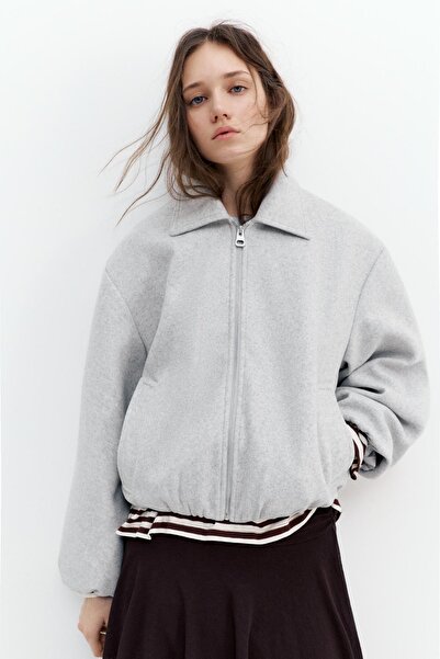 Pull & Bear Yumuşak kumaş balon ceket