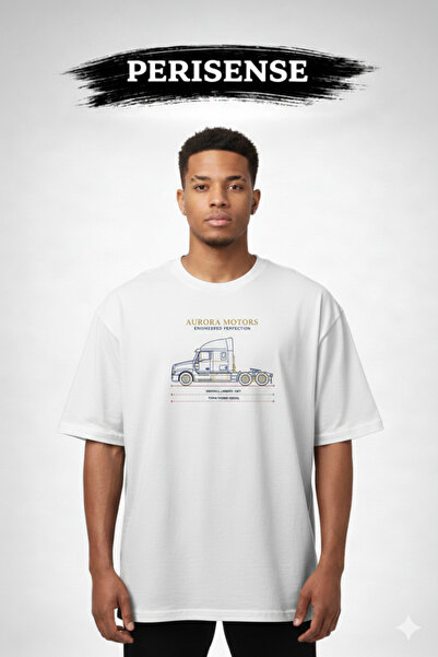 YRN COLLECTION Tricou unisex oversize din bumbac pieptănat premium, cu imprim...