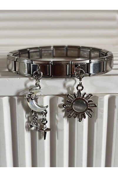 bijoux uniques Steel Italian Charm Bracelet