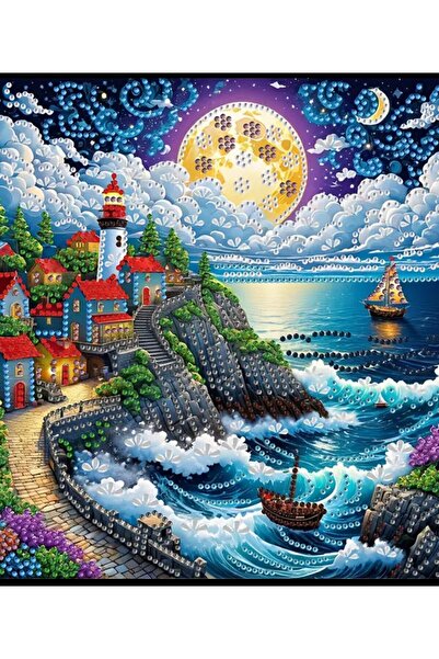 Element 5 d 30 cm x 30 cm tablo özel boncuklu elmas mozaik boyama seti