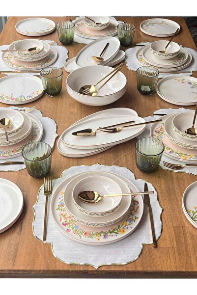 ROSSEV Yemek Takımı Modern Spring 88 Parça 6 Kişilik