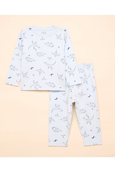 R&B طقم ملابس للأولاد متعدد مطبوع