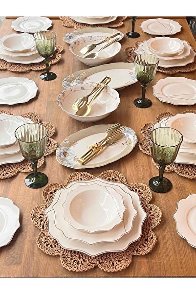 ROSSEV Yemek Takımı Dor 45 Parça 6 Kişilik