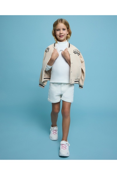 R&B Ribbed Top with High Neck and Long Sleeves