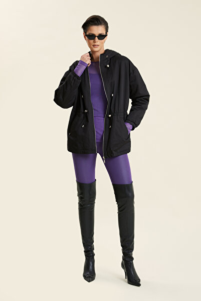 VERDA Faux Fur Detailed Hooded Coat