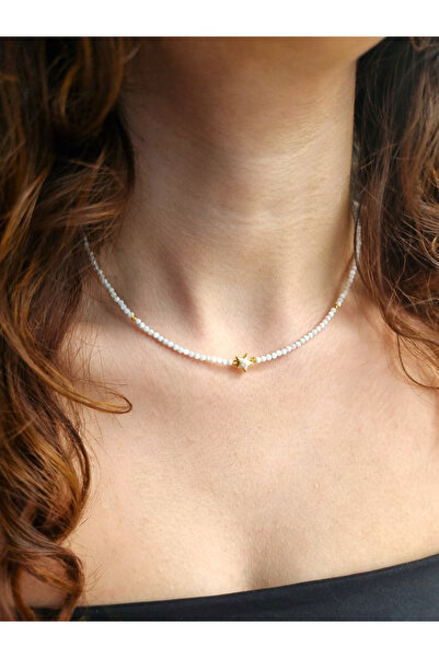 NEMOR STUDIO Moonstone Natural Stone Necklace |   Elegant Design with Star De...