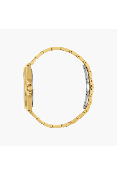 Omax Gold Tone Stainless Steel Watch