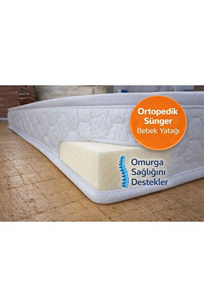 ROYALYAT Tam Ortopedik Sünger Yatak 12 Cm Bebek Yatak
