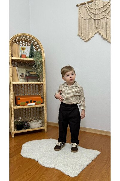 favorimkids Boy's Classic Poti Checkered Shirt and Pants Set