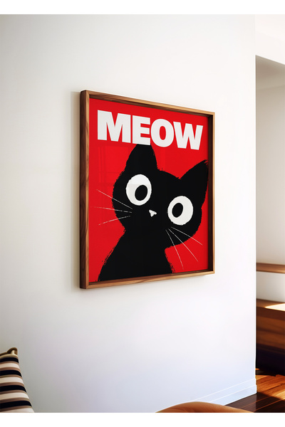 ARTHOUSECOLLECTIVE Meow - Square Poster / Cat Collection - Unframed Poster