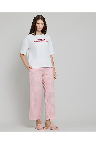 R&B Women Ivory Printed Pyjama Set