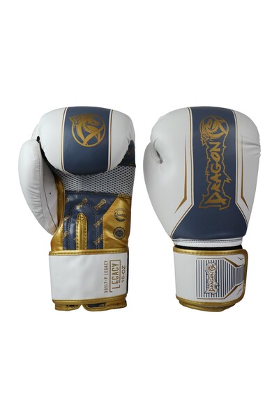 Dragondo 30117-P Legacy Boxing Gloves White Kick Boxing Gloves