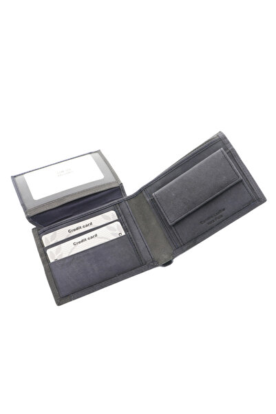 GiftExpress Portofel Albastru din Piele Naturală Giultieri 10×12 cm,
