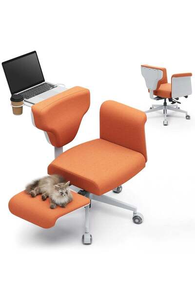 DROGO كرسي مكتب فاخر للمنزل، كرسي مكتب مريح للكمبيوتر وكرسي مكتب