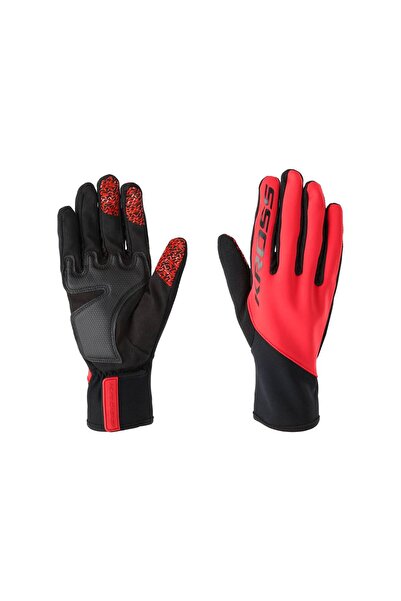 Kross S.A. Mănuși fără degete KROSS Contravento, roșii/negre, mărimea S