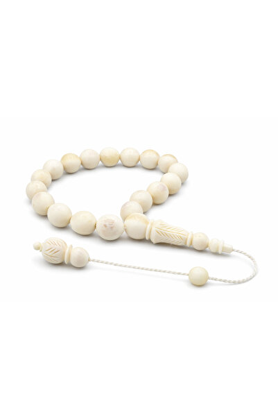 Murty99 سبحة إيفي ماسكوت من عظم الحوت الكبير، مقطوعة بشكل كروي، مصنوعة يدويًا...