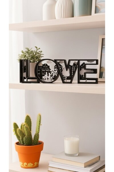 Plodna House LOVE Dekoratif Masa & Raf Süsü 3D Baskı