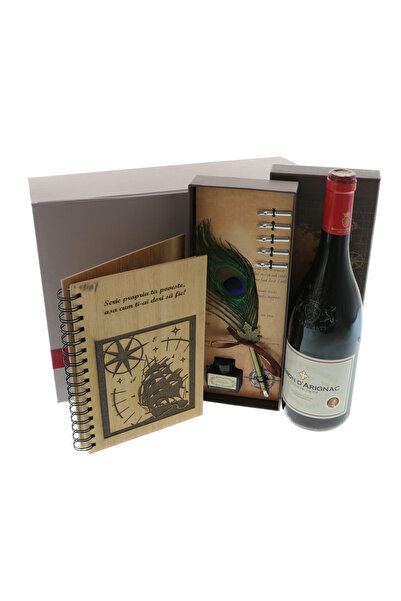 GiftExpress "Write Your Story" Gift Set with Bamboo Diary, Fountain Pen and F...