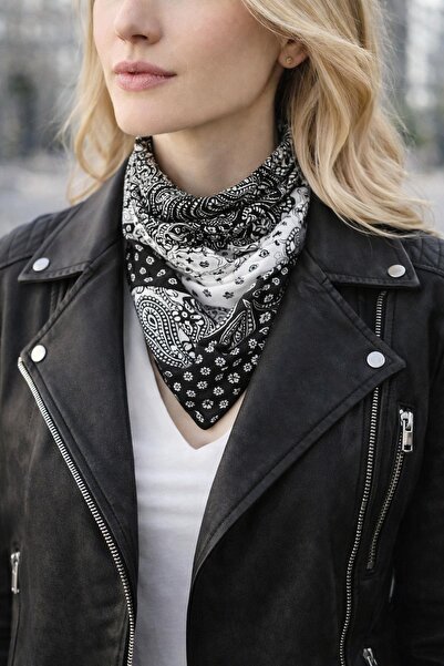 New Obsessions Bohemia Series 70X70 Satin Bandana Shawl Scarf