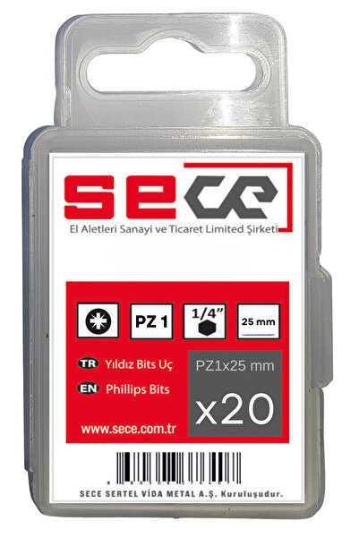 sece 1/4'' Yıldız Bits Uç Ph1Ytx50 Mm 12 Adet