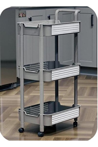 DEC39 Three-shelf storage cart with a unique, innovative design