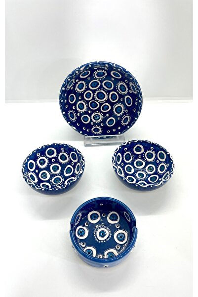 Emre Hediyelik Nazar Bead Snack Bowl Presentation Set, Set of 4