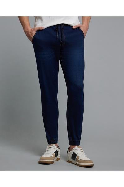 R&B Washed Jogger Jeans with Drawstring Waist