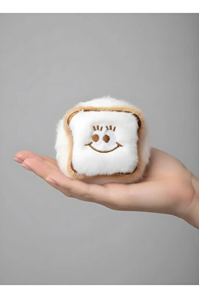 CANMODA مرآة مكياج صغيرة ومرآة للحقيبة بتصميم خبز التوست المخملي (7 سم) - مرآ...