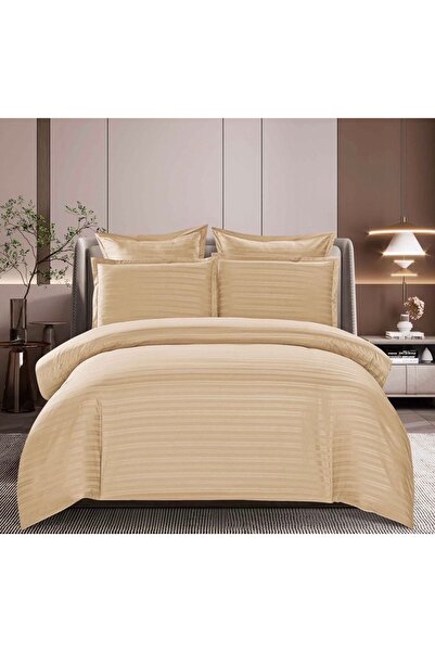 Sky Home Premium Damask Bed Linen - 6 Pieces, Fitted Sheet, 180x200x25 cm