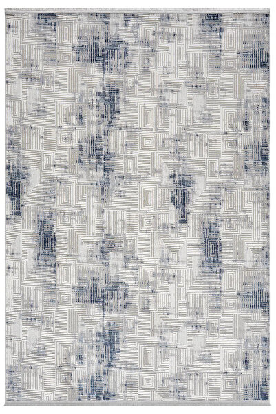 SEYRAN HALI Roma 426 Mavi Akrilik Saçaklı Premium Halı