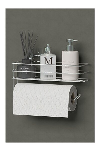 Egem Home Хром-срібло Клейка полиця для ванної кімнати та кухні з однією поли...