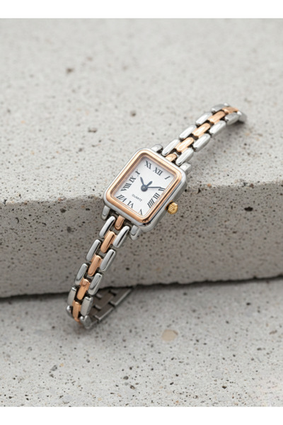 İnogge Munchies Two-Tone Vintage Stripe Cord Women's Wristwatch