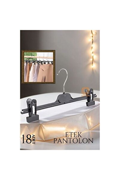 ModaCar Premium Siyah Pantolon ve Etek Askısı - 18’li Set | Ayarlanabilir Met...
